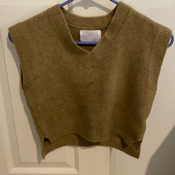 Zara Sweaters - new Zara sweater vest - olive green